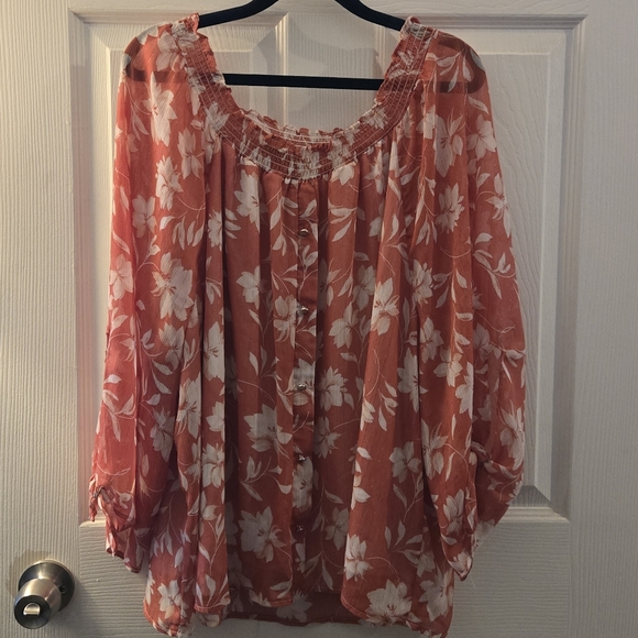 Floral Women's Top - Pink - Picture 2 of 14